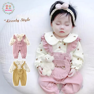 Bodysuit Cho Bé Gái Chất Liệu Nhung Tăm Mềm Mịn Cao Cấp TẶNG KÈM GẤU BÔNG Cùng Kiểu Dáng Dễ Thương - MSD12