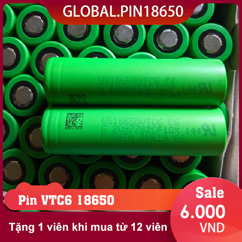 Pin VTC6 18650 3000mAh - 3.7v xả 30A Chất Lượng Cao, tháo khói