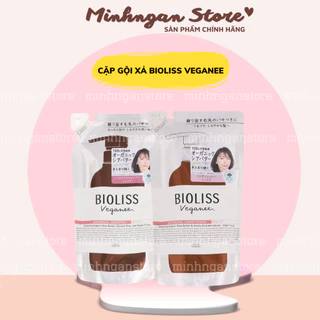 Cặp Gội xả BIOLISS VEGANEE Nhật Bản giảm rụng phục hồi tóc và làm chắc khỏe sợi tóc