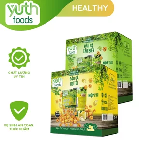 Đậu gà bơ tỏi, rong biển hữu cơ dinh dưỡng Yuth Foods 300g (Hộp 10 gói) - Thực phẩm chay ăn liền, Healthy Food