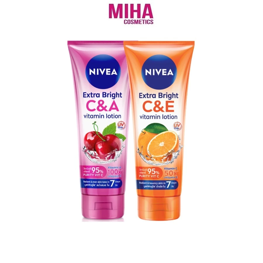 Sữa Dưỡng Thể Trắng Da Nivea Extra White C&E Hoặc C&A Vitamin Lotion 180ml Thái Lan