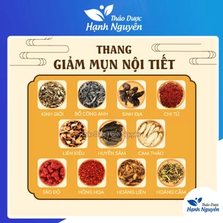 Thang giảm mụn nội tiết hiệu quả (Hồng hoa, táo đỏ, cam thảo, liên kiều,...) - Thảo Dược Hạnh Nguyên