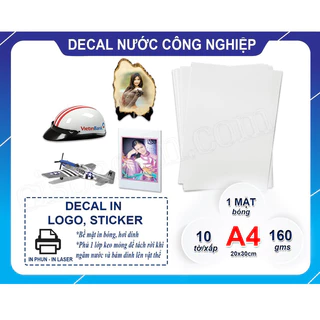 DECAL NƯỚC ĐẾ TRONG( XẤP 10 TỜ KHỔ 20*30CM)