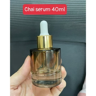 Chai Lọ Đựng Serum Hình Ovan [40ml], Màu Nâu-Chai Đựng Mỹ Phẩm