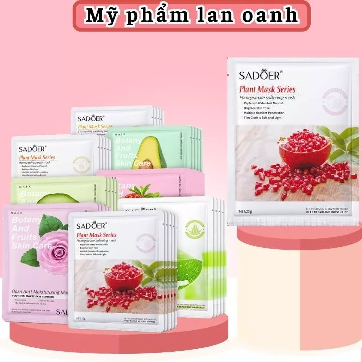 Mặt nạ giấy cấp ẩm dưỡng da Sadoer 25g chăm sóc da mịn màng trắng sáng