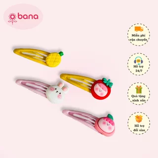 Kẹp nơ, dây thun cột tóc cho bé gái Bananè Kids họa tiết dễ thương - KEP01