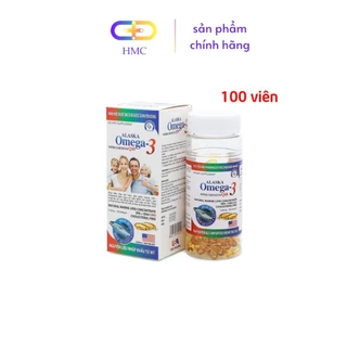 Viên uống Alaska Omega 3 Bổ Não, Tăng Cường Thị Lực, Giảm Nguy Cơ Mắc Bệnh Tim Mạch - Hộp 100 viên