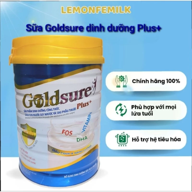 Sữa Goldsure DINH DƯỠNG Plus+   lon900g