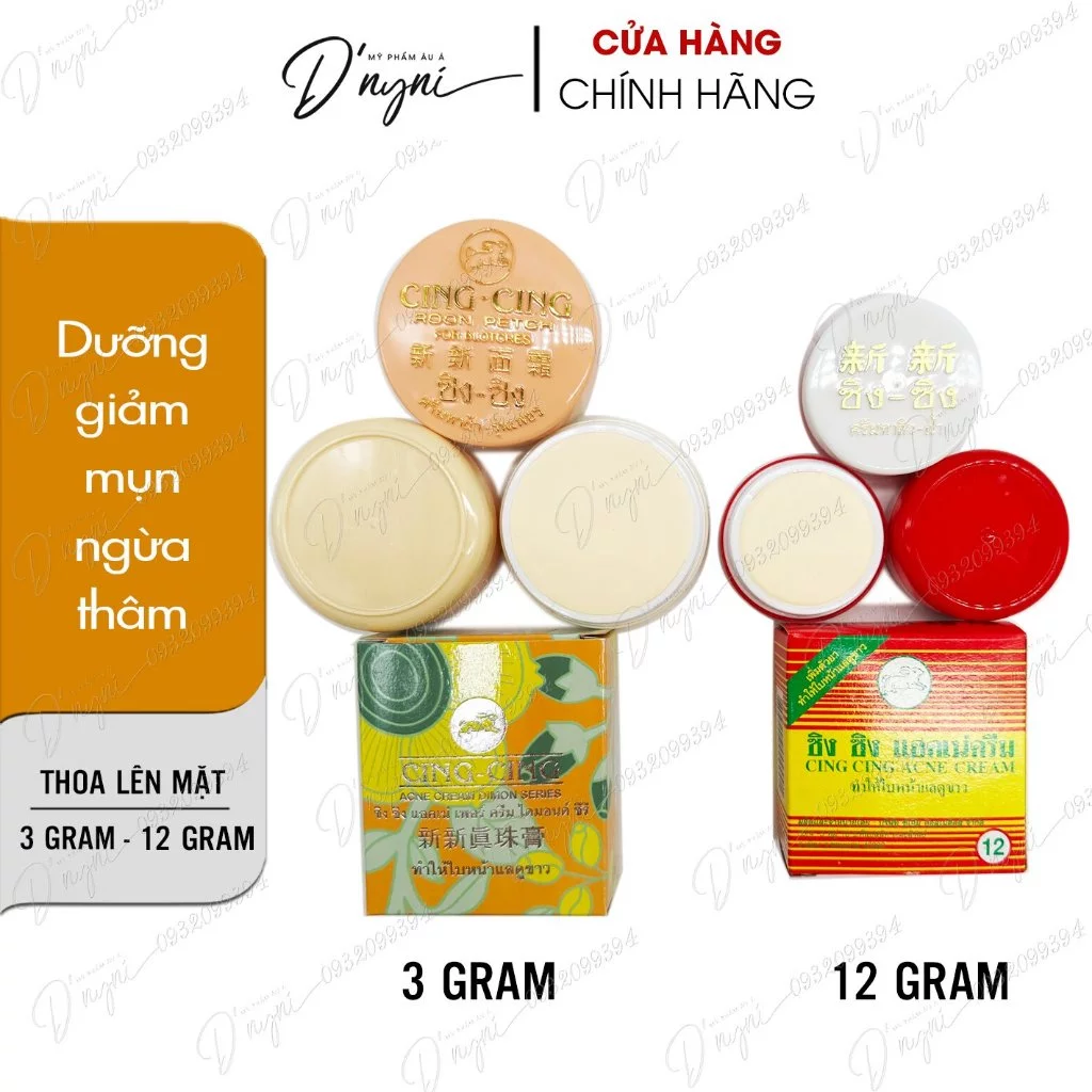 Kem CING CING Cream For Acne & Blemishes Dimon Series Ngăn Ngừa Mụn Khử Thâm Làm Sạch Tàn Nhang Thái Lan