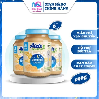 Ngũ Cốc Dinh Dưỡng Cho Bé Từ 6 Tháng 190g, Hũ Thủy Tinh Ăn Dặm Cho Bé Alete Chính Hãng.