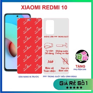 Xiaomi Redmi 10 Redmi Note 13 Note 13 Pro - Dán cường lực dẻo nano mặt trước, Dán PPF mặt sau trong suốt 7 màu siêu dính