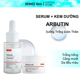 Combo Serum 37ml + Kem Dưỡng Trắng Da 30g DELEVENTH Hàn Quốc Arbutin Da Đẹp Không Tỳ Vết - CB(6+7)