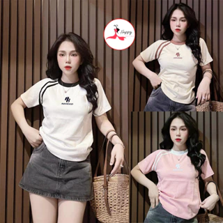 Áo Babytee Borip [Mã T02], Form Ôm Tôn Dáng Dưới 55kg, Cotton Co Dản Mềm Chữ [AR]