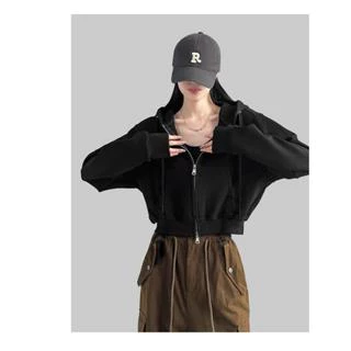 Áo Hoodie Windy Croptop khóa zip siêu xinh