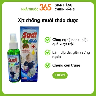 Xịt Muỗi Thảo Dược Sudi Kids An Toàn Cho Trẻ Nhỏ Xua Đuổi Muỗi Và Côn Trùng Chống Sốt Xuất Huyết