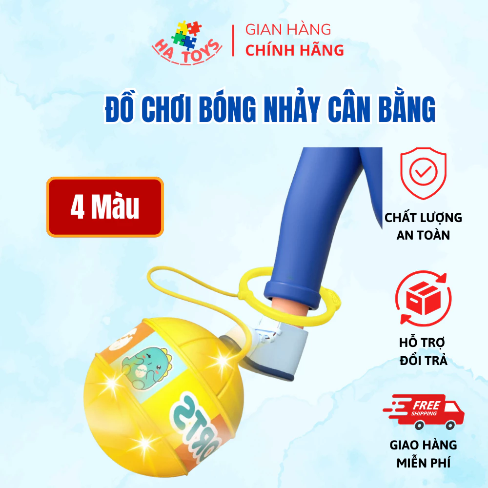 JumpingBall Bóng Nhảy Tăng Chiều Cao  HA TOYS luyện tập thể thao cho trẻ em HT1017