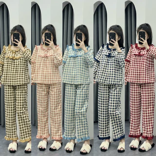 Đồ bộ Pijama 🍁nhung mềm🍁, chất lụa mềm mịn, không nhăn, không xù 💯 Ảnh thật