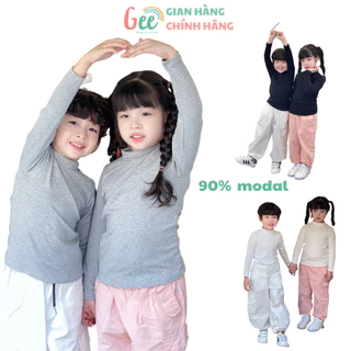 Áo thun dài tay thu đông Gee cho bé trai, bé gái size 10-60kg, vải modal mềm mịn, co giãn, thấm hút