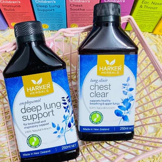 siro Harker Herbals Deep Lung Support và Chest Clear New Zealand 250ml cho bé 1Y+