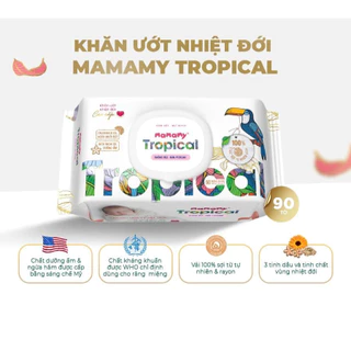 Khăn Ướt Mamamy Tropical 90 Tờ Không Mùi