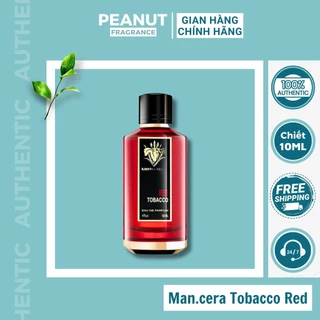 (Mẫu thử) Nước hoa nam M@ncera Red Tobacco EDP chai 10ml bỏ túi dạng xịt Peanut Fragrance