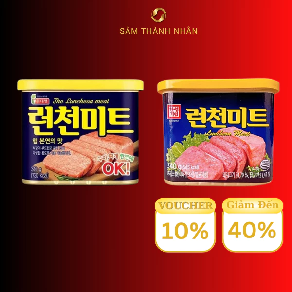 Thịt Hộp Lotte The Lunchoen Meat Hàn Quốc 340g