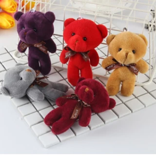 MÓC KHÓA GẤU TEDDY BẰNG BÔNG DỄ THƯƠNG SIÊU HOT (12CM) MÓC KHÓA ĐẸP ĐỂ TREO BALO, TÚI XÁCH, CHÌA KHÓA XE