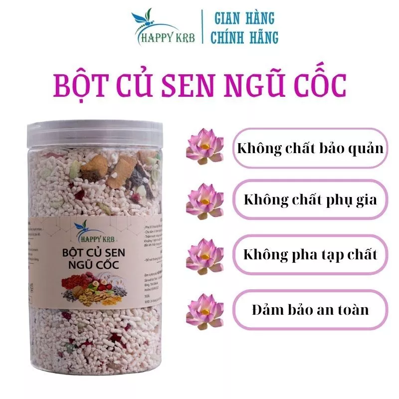 Bột Củ Sen Ngũ Cốc HAPPY KRB 500g Ăn Kiêng Giảm Cân