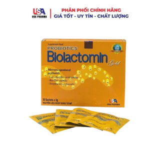 Cốm vi sinh BIOLACTOMIN GOLD cân bằng hệ tiêu hóa đường ruột, hỗ trợ ăn ngon - Hộp 30 gói ( Hộp Màu Vàng )