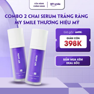 Combo 2 chai Serum trắng răng MY SMILE Công nghệ V34 Hoa Kỳ trắng răng tại nhà, thành phần tự nhiên không gây ê buốt