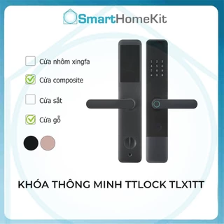 Khóa vân tay TTLock TLX1TT dùng cho cửa gỗ - Mở khóa vân tay, mật mã, thẻ từ, chìa cơ, App TTLock