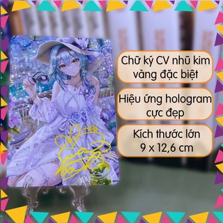 Ảnh Card hologram in chữ ký CV - Genshin Impact - Card anime