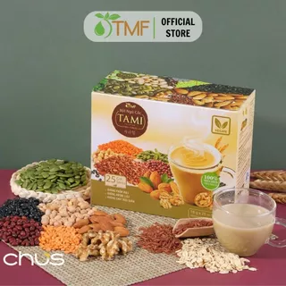 Bột ngũ cốc nảy mầm Tami 25 gói ít ngọt dinh dưỡng giảm cân TÂM MINH FOODS