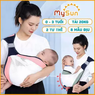 Đai địu nằm vải lưới giá rẻ cho em bé điệu trẻ sơ sinh bế nằm ngang MySun