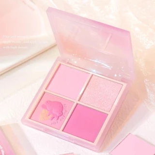 [XIXI] Bảng Phấn Má Highlight Bắt Sáng 4 Ô XIXI Ice Cream Cool Tone Hồng Barbie