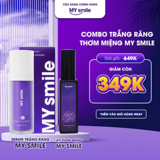 Combo Serum MY Smile Trắng Răng Công Nghệ V34 Chai 30ml + 1 Xịt thơm miệng My Smile Chai 20ml