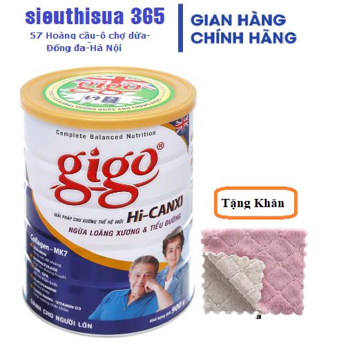 (Date 2025)Combo 2 hộp GIGO HI_CANXI 900g hỗ trợ về xương khớp