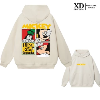 Áo Hoodie nỉ The Xide áo in chữ MICKY 4 MẶT form unisex nam nữ chất nỉ bông dày dặn