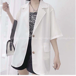 Áo blazer nữ cộc tay ,áo vest nữ cộc tay chất mát dáng rộng