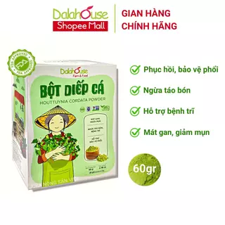 Bột rau diếp cá hữu cơ nguyên chất Dalahouse 60gr công nghệ sấy lạnh đạt tiêu chuẩn Châu Âu