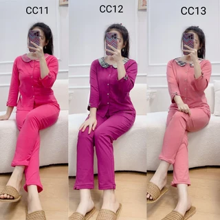 [Bunny] Đồ bộ nữ, bộ thu đông 10 màu, bộ mặc nhà chất cotton co giãn 4 chiều