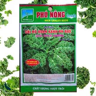 Hạt giống Cải Kale Xanh Phú Nông - Xuất xứ Ý, Dễ nảy mầm, Thu hoạch lâu