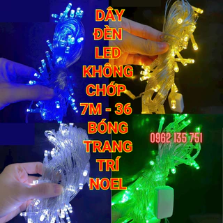 Dây đèn LED KHÔNG CHỚP 7m - 36 Bóng Trang trí Noel-Lễ-Tết