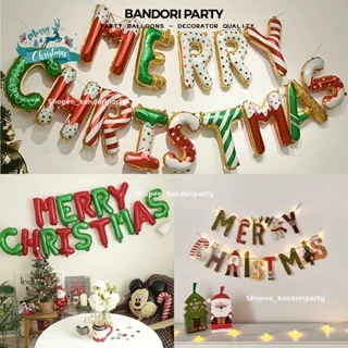 [TP HCM] Bóng Chữ Merry Christmas - Dây Treo Trang Trí Giáng Sinh Noel Bandori