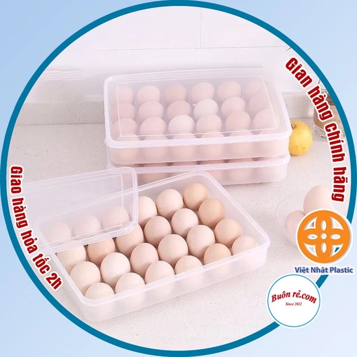 { HÀNG CAO CẤP} Hộp để trứng 1 tầng 24 ô tiện dụng VIỆT NHẬT
