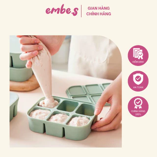 Khay Trữ Đông Silicone CUBE MISAN Cao Cấp Chất Liệu An Toàn, Màu Sắc Pastel Sang Trọng embe.s