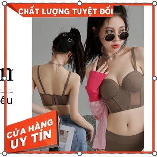 Áo lót bra corset cup ngực mềm có gọng bralette sexy có thanh định hình 4 màu mã 7981