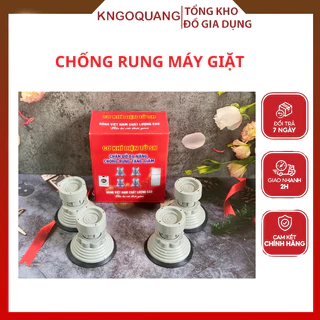 Bộ 4 chân chống rung cho máy giặt, tủ lạnh - tăng giảm chiều, đế cao su chống rung, chống trượt tối ưu