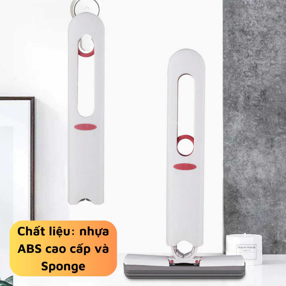 Cây Lau Kính Mini Tự Vắt Gấp Gọn - Chổi Gạt Nước Lau Bàn Làm Việc Kính Ô Tô Bàn Bếp Siêu Thoáng Hút Nước