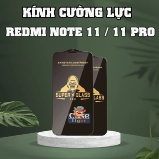 Cường lực KingKong Đen Xiaomi Redmi Note 11 4G / Note 11S /Note 11 Pro 5G full màn, Chống bám vân tay